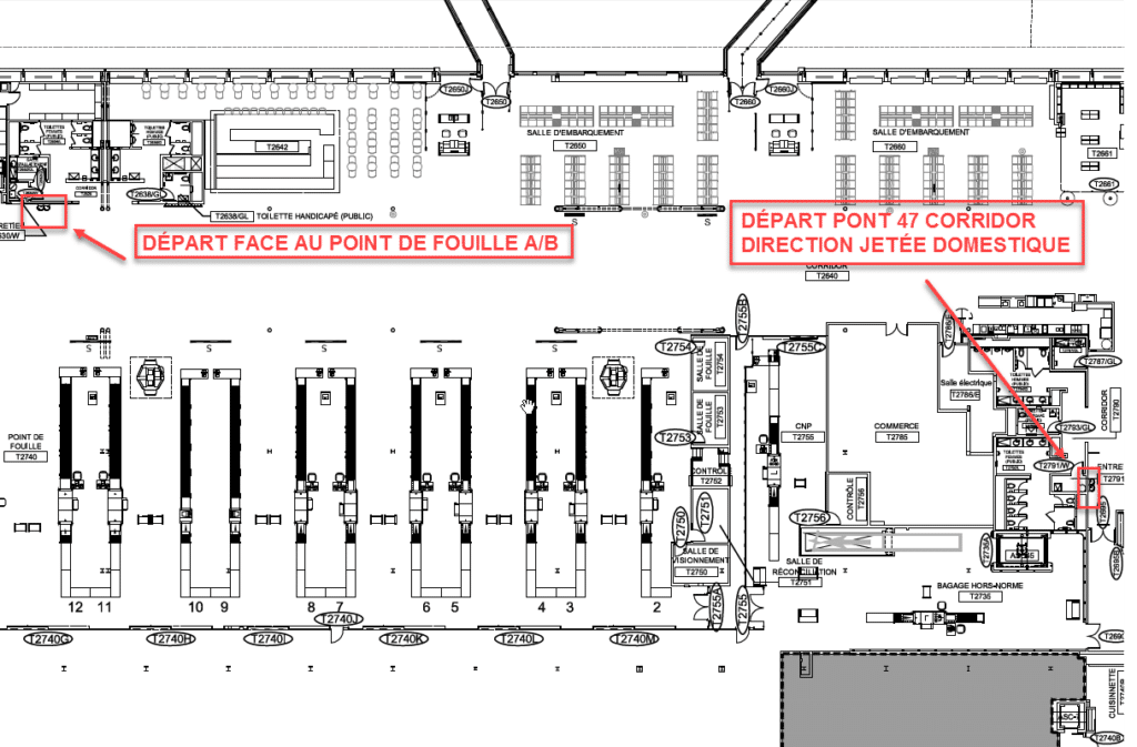 Départ-point de fouille A-B et Pont 47