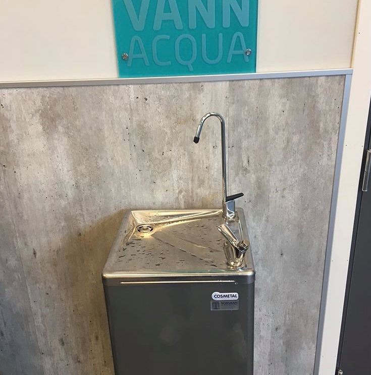 Oslo Airport water fountain