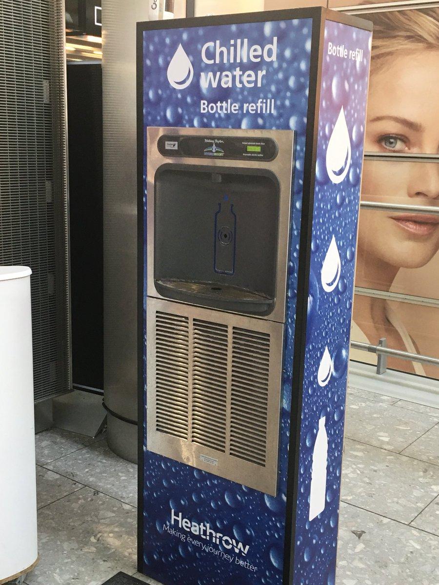 Bottle filling station at Heathrow Airport